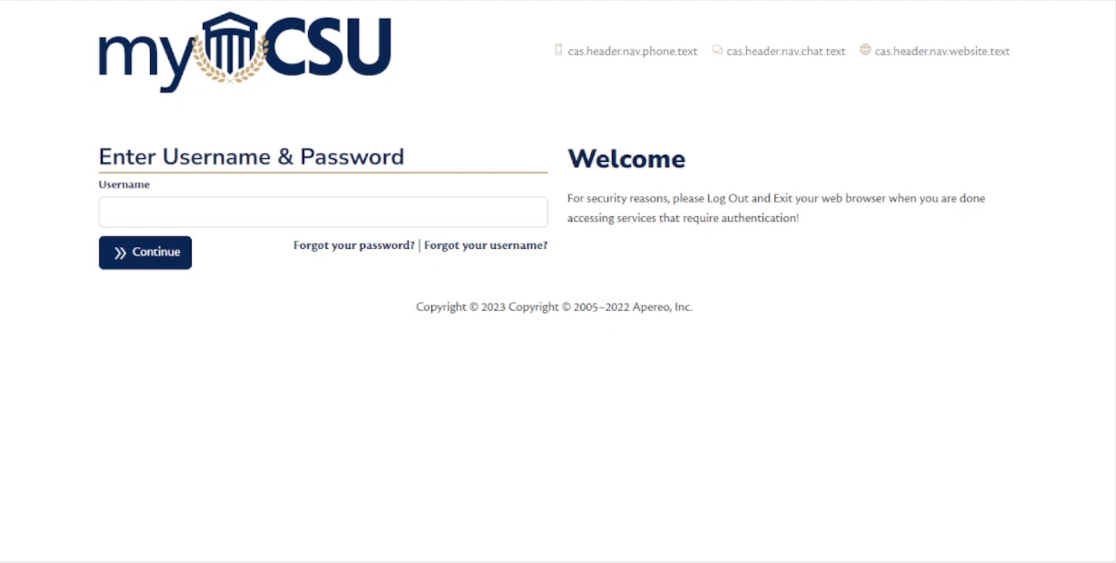 myCSU Login image