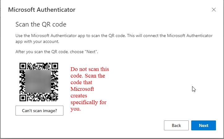 Computer displays QR Code