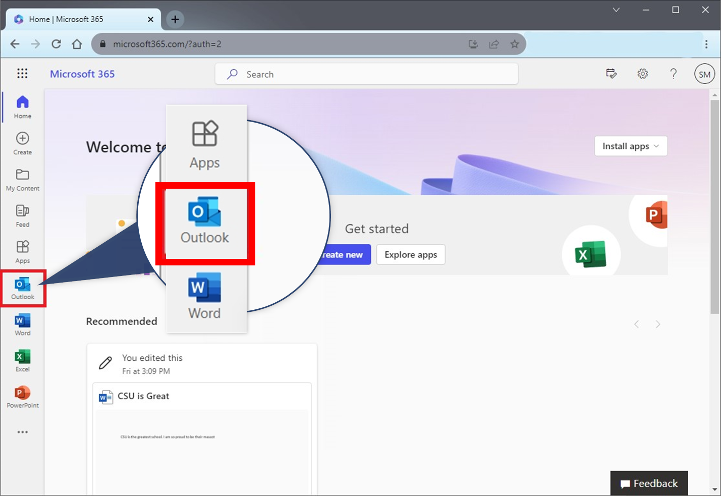 How to access Microsoft Outlook
